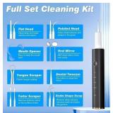 New Oral Cleaner Kit Plaque Remover Set/Stain Remover/Ultrasonic Tooth Cleaner Kit, Black 