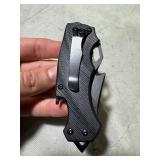 Mossy Oak Mini Folding Pocket Knife, Stainless Steel Drop Point Blade - EDC Multi-tool with Bottle Opener and Glass Breaker, Black