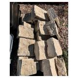 New 24 Heavy Duty Lot of Stone Styled Concrete L Shaped Paver Landscape Pieces  