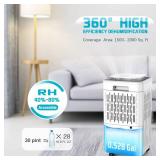 LUKO 2000 Sq. Ft Dehumidifiers for Large Room and Basements, 30 Pints Dehumidifier with Drain Hose, Auto or Manual Drainage, 0.528 Gallon Water Tank, Auto Defrost, Dry Clothes Function, 24H Timer - Re