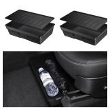 BASENOR 2024 Newest 2PCS Tesla Model Y Under Seat Storage Box Organizer Hidden Tray Underseat Bins with Lid Cover for 2020-2024 Model Y Interior Accessories Gen 2