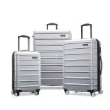 Samsonite Omni 2 Hardside Expandable Luggage with Duel Spinner Wheels, Arctic Silver, 3-Piece Set (CO/MED/LG) - Retail: $527.32