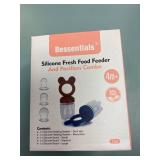 Bessentials silicone fresh food feeder and pacifier combo Dark red and Navy blue