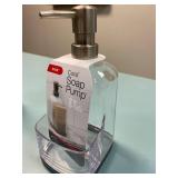 Spectrum Diversified Cora Soap Pump Sponge Holder for Sink Organization 1 EA Clear & Gray