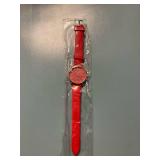 Red and rose gold fashion watch