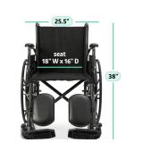 Guardian K3 Wheelchair 18â, Desk-Length, Swing back removable arms and Swing-away Legrests