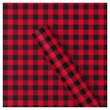 220 sq ft Buffalo Plaid Christmas Gift Wrap Red/Black - Wondershopâ¢