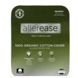 AllerEase Naturals Organic Cotton Full Top Cover Mattress Pad - Retail: $104.73