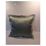 24"x24" Luxe Euro Sateen with Velvet Trim Decorative Pillow Light Teal Green - Thresholdâ¢