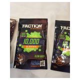 5 Packs of Faction 10,000 Gellet Beads. Night Tracer Glow in the Dark Gel Beads Ammo Teen and Adult Ages 14+