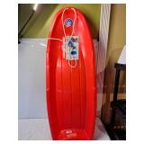 Flexible Flyer Lightning Sled. 48" Plastic Sled for 1 or 2 Riders. With Pull Rope