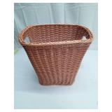 Tall Rectangle Plastic Woven Basket