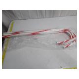 US Toy Plastic Jumbo Candy Cane 32" Outdoor Prop, White Red, 4 Pack