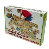 Wooden Alphabet Floor Puzzle - complete, box is bad