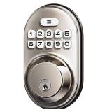 Veise Keyless Entry Door Lock, Electronic Keypad Deadbolt, Keyed Entry, Auto Lock, Anti-Peeking Password, Back Lit & Easy Installation Design, Satin Nickel