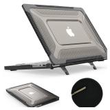 SEYMAC stock Case for MacBook Pro 16 inch 2024-2021 A3403 A3186 A2991 A2780 A2485, Shock-Absorbing Protection Case with Folding Stand &Mouse Pad/Bag Case for MacBook Pro 16