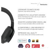 Technics Wireless Noise Cancelling Headphones, 50 Hours Battery Life, High-Fidelity Bluetooth Headphones with Multi-Point Connectivity, Impressive Call Quality, and Comfort Fit - EAH-A800-K Black - Re