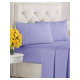 Full Size 4 Piece Sheet Set - Comfy Breathable & Cooling Sheets - Hotel Luxury Bed Sheets for Women & Men - Deep Pockets, Easy-Fit, Extra Soft & Wrinkle Free Sheets - Lavender Oeko-Tex Bed Sheet Set