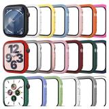 Tiorecime 20 Pack Case for Apple Watch Series SE 2022/6/SE/5/4 44mm with Tempered Glass Screen Protector, Shockproof Hard PC Protective Cover, All-around Bumper Compatible with iWatch 44mm