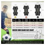 Geekism Soccer Shin Guards for Youth Kids Toddler, Protective Soccer Shin Pads & Socks Equipment - Football Gear for 3 5 4-6 7-9 10-12 Years Old Children Teens Boys Girls (Black, Medium)