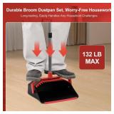 Tiumso Upgrade Broom and Dustpan Set with 51