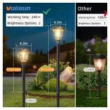 Solar Pathway Lights, 4 Pack LED Solar Lights Outdoor Waterproof,3200K Landscape Lighting,2 Brightness Mode Solar Path Lights,Landscape Lights,Solar Garden Lights for Yard Lawn Walkway Driveway