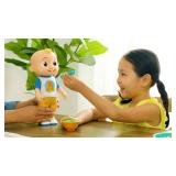 CoComelon Deluxe Interactive JJ Doll - Includes JJ, Shirt, Shorts, Pair of Shoes, Bowl of Peas, Spoon- Toys for Preschoolers - Amazon Exclusive