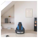 Throne Boss Gaming Bean Bag Chair Kids [Cover ONLY No Filling] with High Back - for Gaming Room - Low Gaming Chair on The Floor - Teens and Kids Bean Bag Chairs - Gamer Beanbag Chair (Black/Blue)