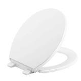 Kohler Brevia Slow Close Round White Plastic Toilet Seat