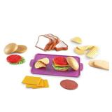 Learning Resources New Sprouts Super Sandwich Set - 10 Pieces, Ages 18+ months Pretend Play Toys, Play Food Set, Toddler Outdoor Toys, Pretend Picnic, Toddler Kitchen Play Toys