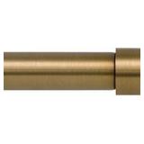 Ivilon Drapery Window Curtain Rod - End Cap Style Design 1 Inch Pole. 28 to 48 Inch Color Warm Gold