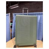 Signature Hardside Large Checked Spinner Suitcase Matte Green - Open Story.