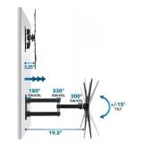 New Mount-It! Full Motion TV Wall Mount w/ Articulating Arm | Tilt, Swivel, and Rotation Motion Mount | Flat Screen Bracket for 23-55” | VESA Compatible up to 400x400 | MI-2065L