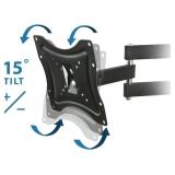 New Mount-It! Full Motion TV Wall Mount | Articulating Computer Screen Bracket for 23-42 inch Screens | Fits Up To VESA 200x200mm, MI-2041L