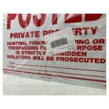 6 New Aluminum 14”x10” Private Property Posted Signs