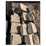 New 24 Heavy Duty Lot of Stone Styled Concrete L Shaped Paver Landscape Pieces