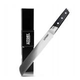 New Kitory Metadrop Serrated Bread Knife 8 Inch- Extra-Long, Thick Handle for Effortless Precision