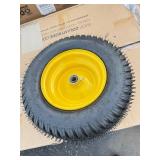 New John Deere 16x6.50-8 Tire w/ Yellow Rim