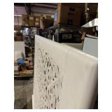 New Open Box Chennai 78"x73.5" Uniquely Handcrafted Home Decorators King Sized Whitewash Bed Headboard, White