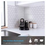 Art3d Premium 10 Sheet Peel and Stick Tile Backsplash   12x12 for Kitchen , Bright White