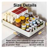 QUSEHA Pull Out Cabinet Organizer Fixed With Adhesive Nano Film, Heavy Duty Slide Out Pantry Shelves, Sliding Drawer Pantry Shelf for Kitchen, Living Room, Home,12.2 W x16.9 D x 2.75 H