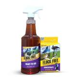 Flock Free Bird Repellent Spray Bundle, Ready to Use Bird Spray 32oz + Concentrate 4oz Refill