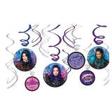 Swirl Hanging Decorations - 5" & 7" (Pack of 12) - Perfect for Themed Parties & Events, Disney Descendants 3