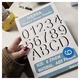 IVERRA 8 Inch Large Floating House Numbers, Black Modern House Number for Outside, Big Plastic Exterior Address Numbers for Door Wall Street (6)