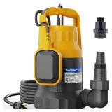 Acquaer 1/2HP Utility Pump 2906GPH Submersible Sump Pump with Automatic Float Switch, Water Removal for Hot Tub, Pools, Basements, Garden Pond