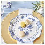 Kate Aspen Blue Willow 9 in. Decorative Premium Paper Plates (350 GSM weight -Set of 16) - Perfect for Bridal Showers and Weddings