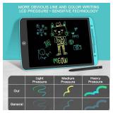 LCD Writing Tablet for Kids,12 Inch Colorful Educational Drawing Tablet, Erasable Reusable Electronic Writing Board, Toddler Doodle Board, Learning Toy Gift for Boys Girls Ages 3-8(Sky Blue)