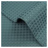 No Hooks Required Dotted Waffle Weave Shower Curtain with Snap in Liner - 71W x 74H,Hotel Grade,Spa Like Bath Curtain,Teal