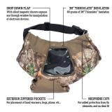 HOT SHOT Menâs Camo Shaped Textpac Hand Muff â Insulated Warmer, Realtree Edge, Outdoor Hunting Camouflage