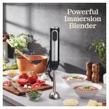 Powerful Immersion Blender, Electric Hand Blender 500 Watt with Turbo Mode, Detachable Base. Handheld Kitchen Gadget Blender Stick for Soup, Smoothie, Puree, Baby Food, 304 Stainless Steel Blades